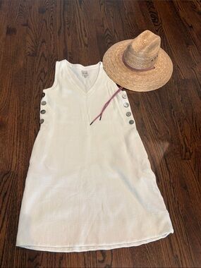 Nic + Zoe Textured Button Dress Women’s Size XS X-Small White